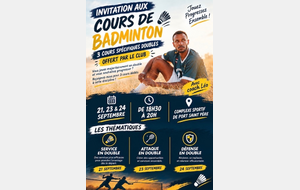 Semaine entraînement dirigé avec notre coach Léo