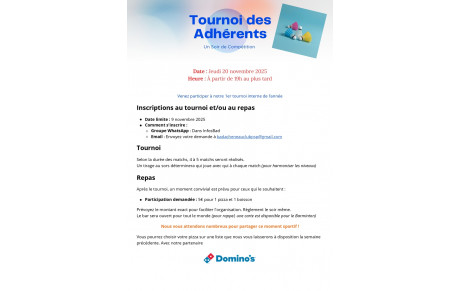 Tournoi des adhérents #1